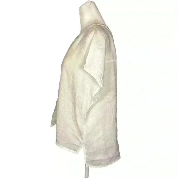 House of Harlow REVOLVE Linen Embroidered Top Medium White - Picture 2 of 12